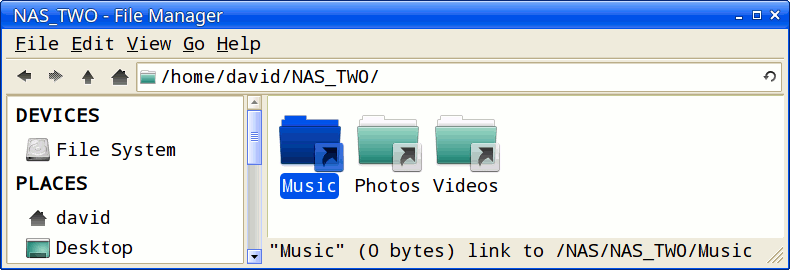 Three symbolic links