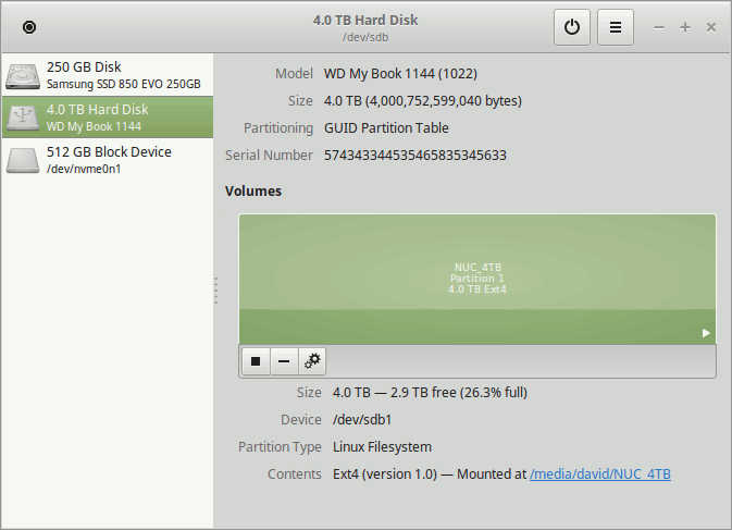 The NUC 4TB data device