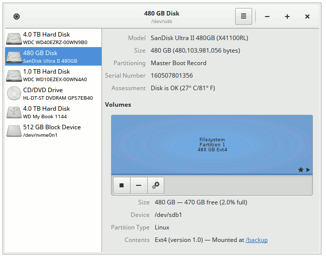 /backup on the SATA SSD