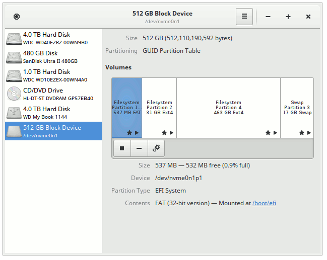 Skylark UEFI boot partition