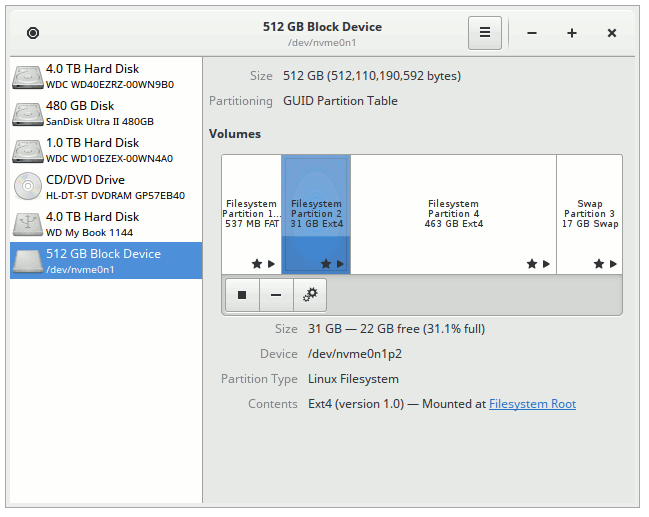 Skylark /root partition