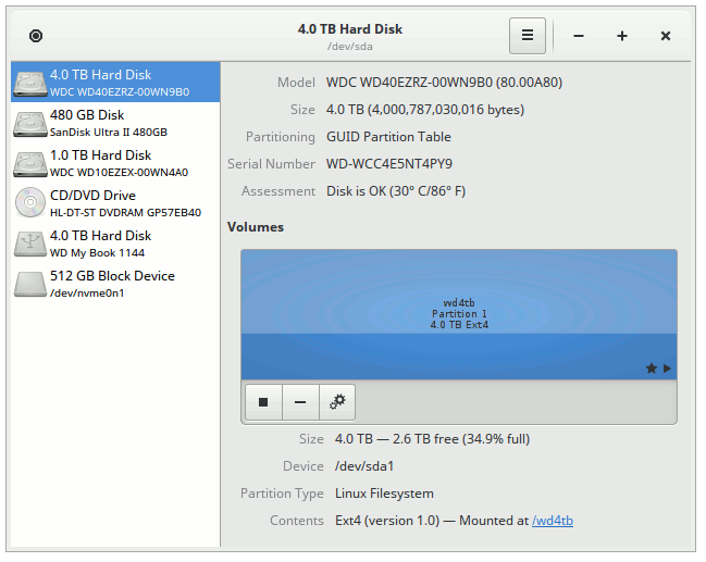 /wd4tb on spinning rust