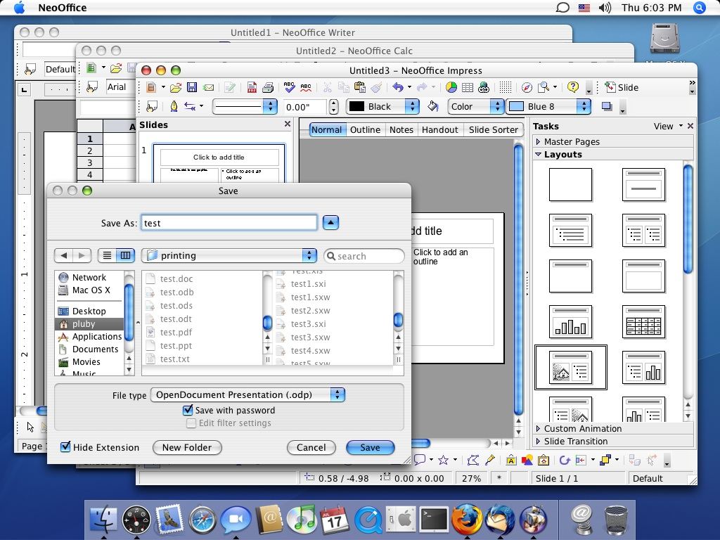 NeoOffice desktop