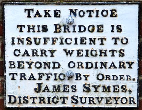 Cheriton bridge notice