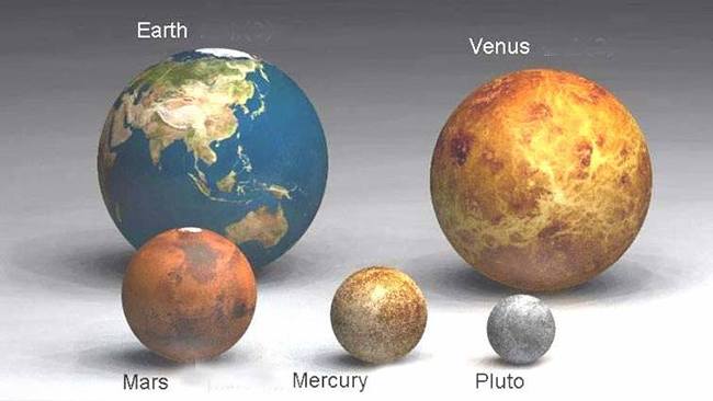Smaller solar system planets