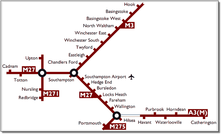 motorway map