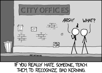 XKCD kerning