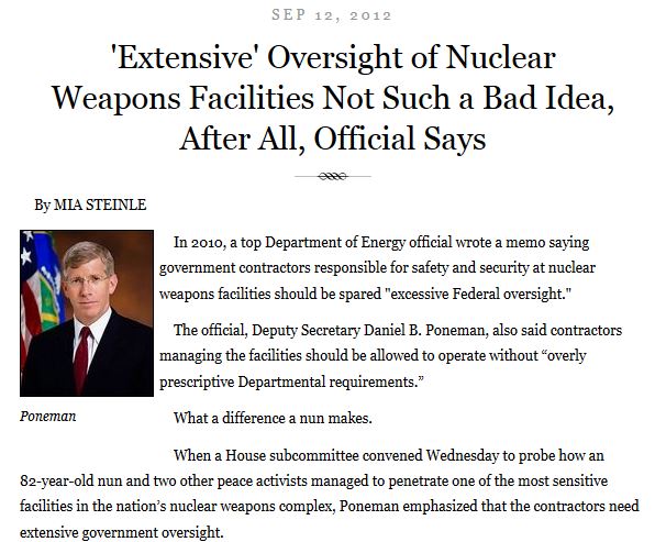 Nuclear oversight