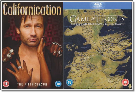 Californication #5 and Game of Thrones #1 to #3