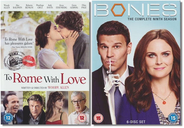 Bones #9 and To Rome with Love DVDs