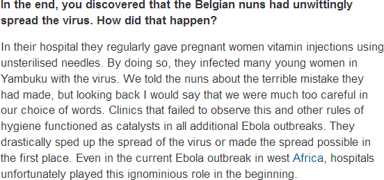 Belgian nuns and Ebola