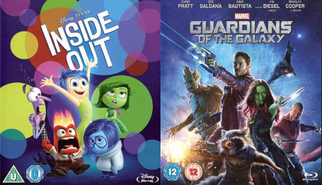 Guardians of the Galaxy + Inside Out BDs