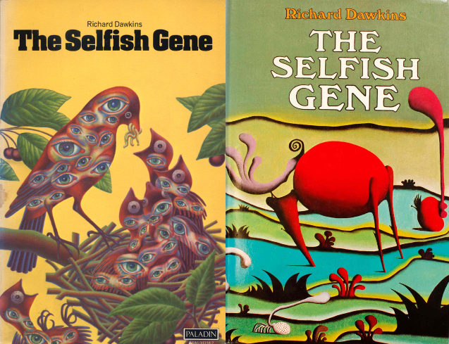 Book jackets for the Selfish Gene