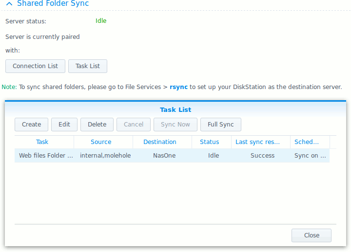 rsync success